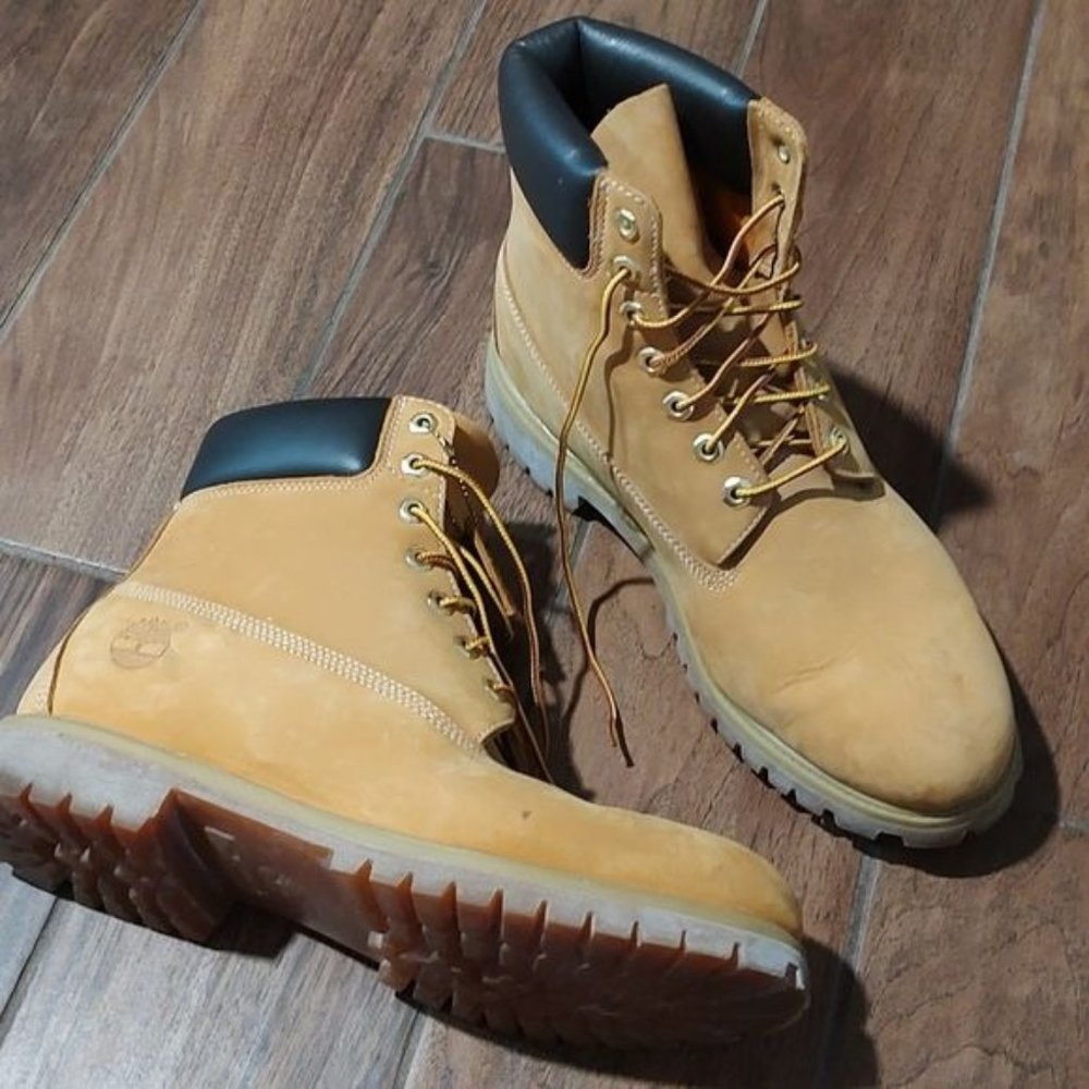 FINAL PRICE Timberland 11.5 waterproof lace up boots tan camel work